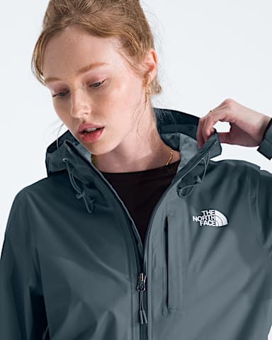 Womens Alta Vista Rain Jacket TNF Granite Grey HERO3