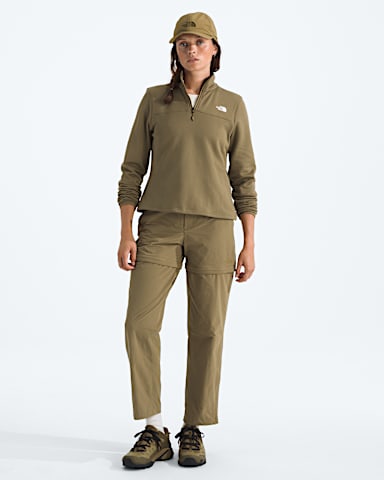 Womens Cedar Trail Grid Fleece Zip Jacket TNF Cedar HERO2