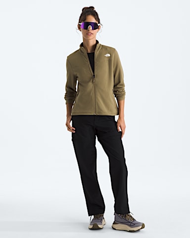 Womens Cedar Trail Grid Fleece Jacket TNF Cedar HERO2