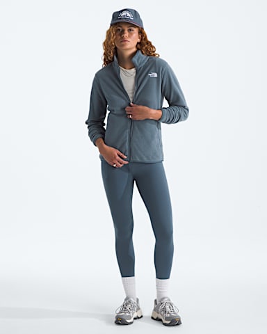 Womens Glacier Fleece Jacket TNF Granite Grey HERO2