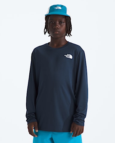 Boys Girls 247 LongSleeve Tee TNF Summit Navy HERO2