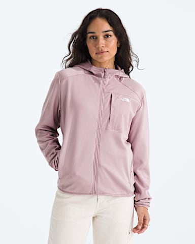 Womens TNF Performance Fleece FullZip Hoodie TNF Metal Pink Main