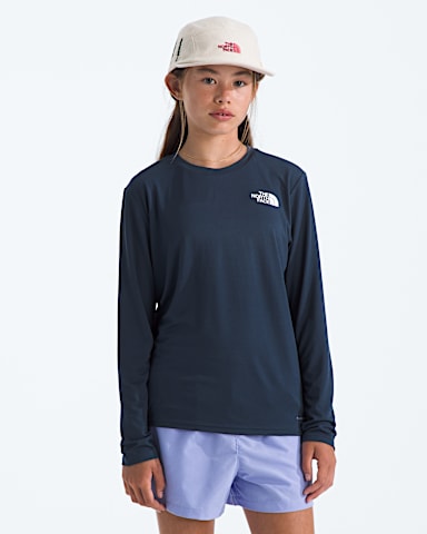 Boys Girls 247 LongSleeve Tee TNF Summit Navy HERO3