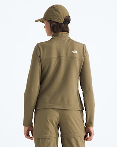 Womens Cedar Trail Grid Fleece Zip Jacket TNF Cedar BACK