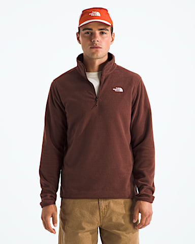 Mens Glacier Fleece Zip Jacket TNF Ember Soil HERO