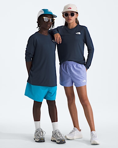 Boys Girls 247 LongSleeve Tee TNF Summit Navy Main