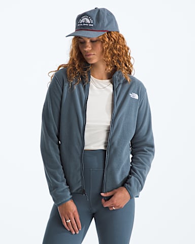 Womens Glacier Fleece Jacket TNF Granite Grey Main