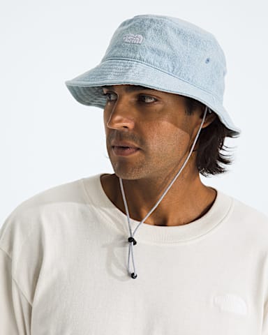 Norm SE Bucket Hat TNF Light Wash Denim MODELBACK