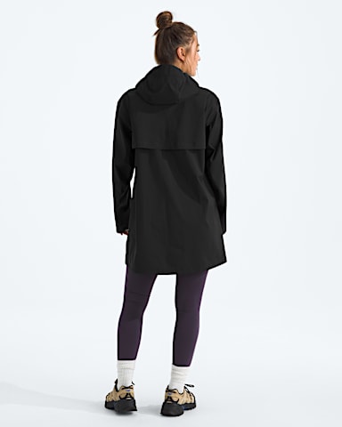 Womens Voyage Rain 3L Hooded Parka TNF TNF Black BACK
