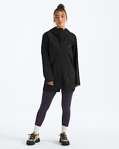 Womens Voyage Rain 3L Hooded Parka TNF TNF Black HERO