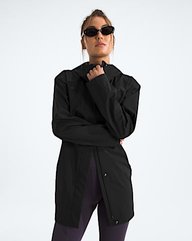 Womens Voyage Rain 3L Hooded Parka TNF TNF Black HERO2