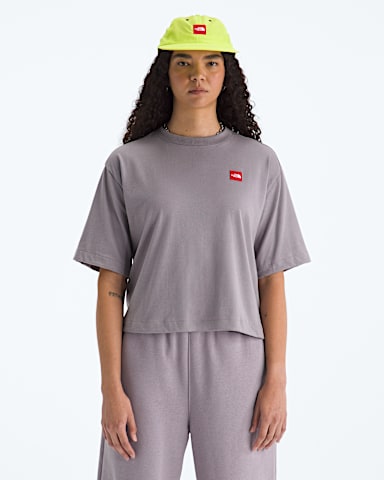Womens TNF Red Box ShortSleeve Boxy Tee TNF Transcendent Grey HERO