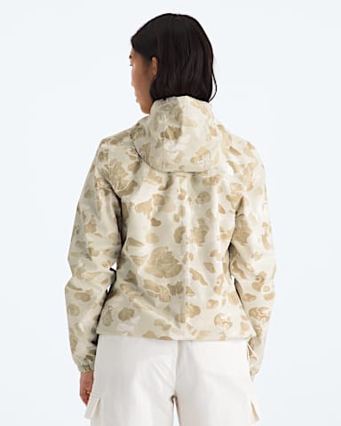 Womens Antora Rain JacketPrint TNF Pale Khaki Heritage Print BACK