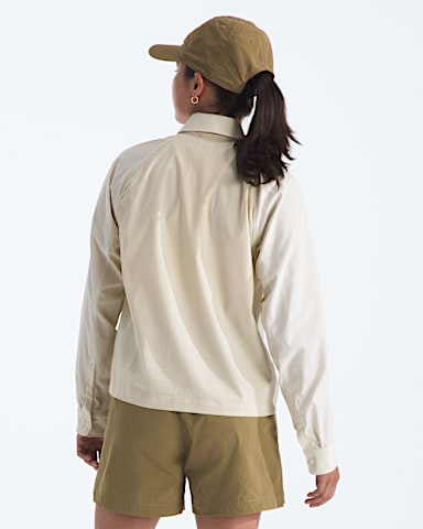 Womens Trail LIGHTRANGE LongSleeve Shirt TNF White DuneDesert Stone BACK
