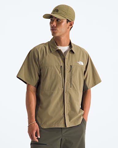 Mens Trail LIGHTRANGE ShortSleeve Shirt TNF CedarNew Taupe Green Main
