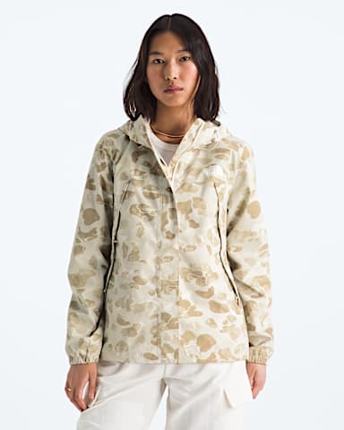 Womens Antora Rain JacketPrint TNF Pale Khaki Heritage Print Main