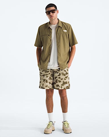 Mens Packable ShortSleeve Shirt TNF Cedar HERO2