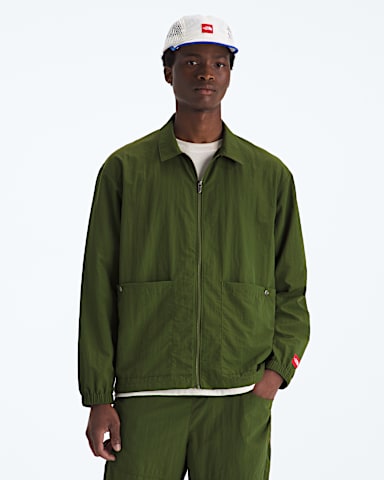 Mens TNF Red Box Nylon LongSleeve Shirt TNF Woodland Green HERO