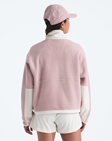 Womens Yumiori Off Peak FullZip Jacket TNF Metal Pink White Dune BACK
