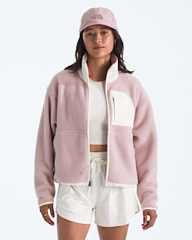 Womens Yumiori Off Peak FullZip Jacket TNF Metal Pink White Dune Main