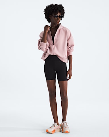 Manteau  capuchon  glissire pleine longueur Jaida pour femmes TNF Rose Metal HERO2
