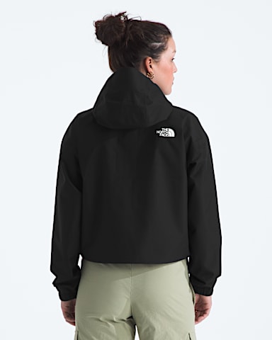 Womens Quest Cropped Jacket TNF TNF Black BACK