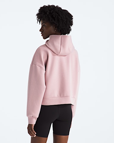 Manteau  capuchon  glissire pleine longueur Jaida pour femmes TNF Rose Metal BACK