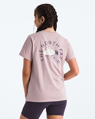 Womens Monte Regular ShortSleeve TeeGraphic TNF Metal Pink Main