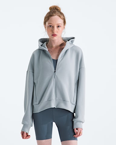 Womens Jaida FullZip Hooded Jacket TNF Frost Grey Main