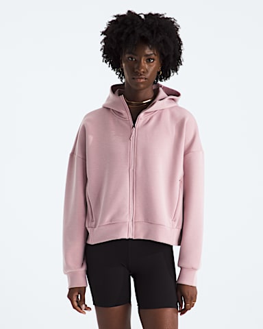 Manteau  capuchon  glissire pleine longueur Jaida pour femmes TNF Rose Metal HERO