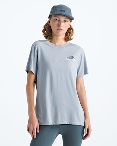 Womens Monte Regular ShortSleeve TeeGraphic TNF Frost Grey BACK