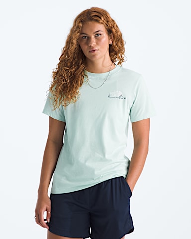 Womens Monte Regular ShortSleeve TeeGraphic TNF Opal Frost BACK