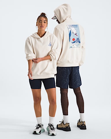 Unisex Mountain Celebration Relaxed HoodieGraphic TNF White Dune Main