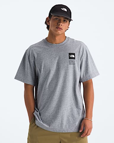 Mens TNF Celebration Relaxed ShortSleeve TeeGraphic TNF TNF Pale Grey Heather BACK