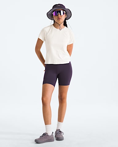 Tshirt manches courtes Jaida pour femmes TNF Bruyere Claire Dune Blanche HERO2