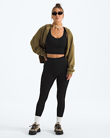 Womens Jaida Long Line Bra TNF TNF Black HERO2