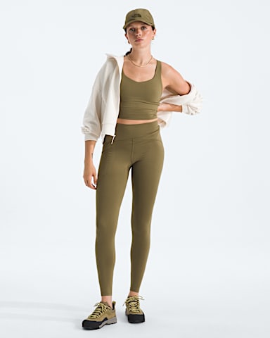 Womens Jaida Long Line Bra TNF Cedar HERO2