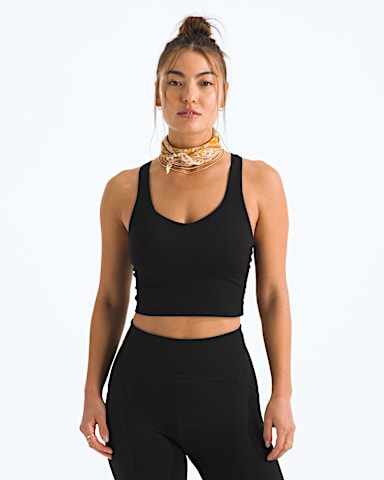 Womens Jaida Long Line Bra TNF TNF Black HERO
