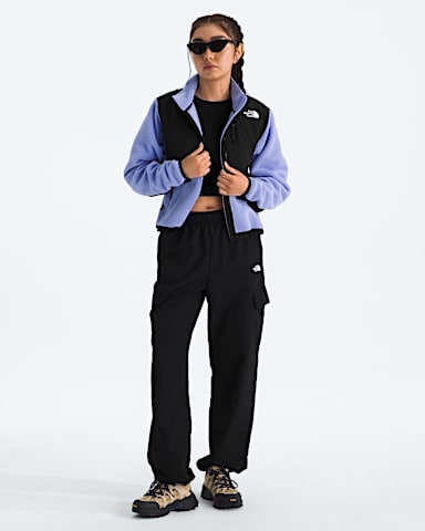 Womens Retro Denali Jacket TNF Periwinkle GlowTNF Black HERO2