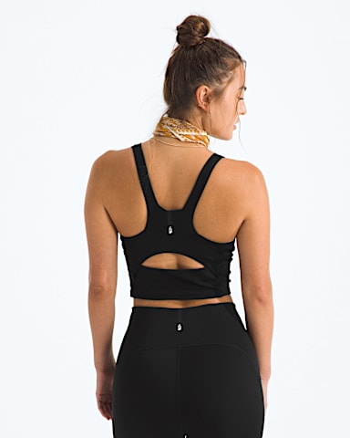 Womens Jaida Long Line Bra TNF TNF Black BACK