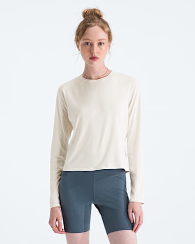 Womens Jaida LongSleeve TNF White Dune Light Heather Main