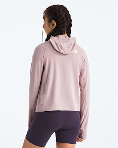 Womens Adventure Explore Pin Hoodie TNF Metal Pink BACK