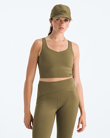 Womens Jaida Long Line Bra TNF Cedar HERO