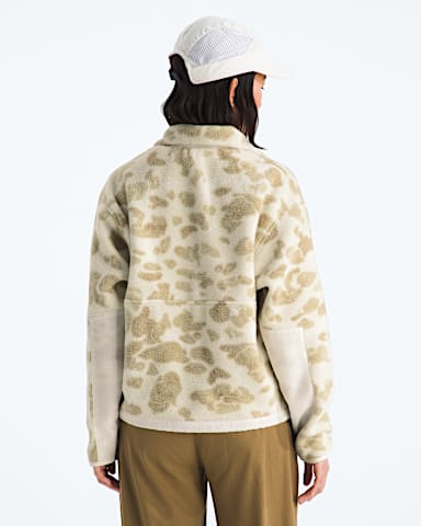 Womens Yumiori Off Peak FullZip JacketPrint TNF Pale Khaki Heritage Print BACK