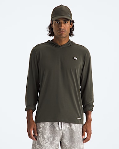 Mens Adventure Sun Hoodie TNF New Taupe Green Main