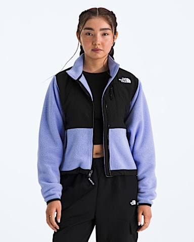 Womens Retro Denali Jacket TNF Periwinkle GlowTNF Black Main