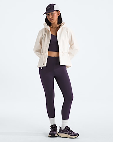 Womens Daybreak Rain Jacket TNF White Dune HERO2