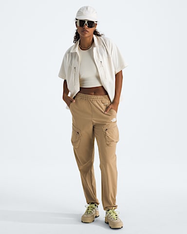 Womens Packable Regular Straight Jogger TNF Kelp Tan HERO2