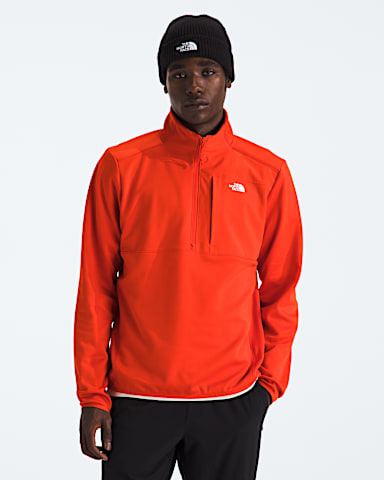 Mens TNF Performance Fleece Zip TNF Lava Red Main