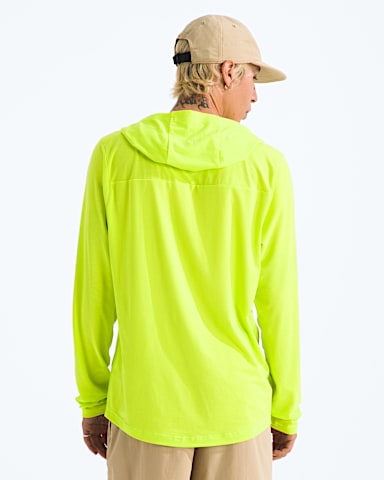 Mens Adventure Sun Hoodie TNF Fizz Lime BACK